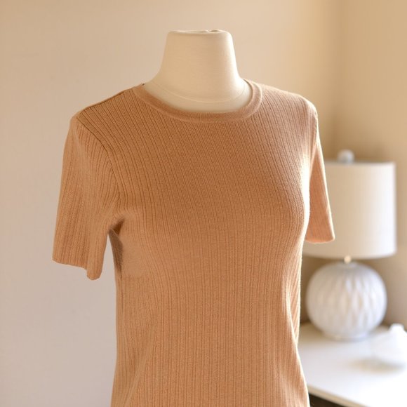 NEW, A New Day, Ribbed Sweater T Beige Tan XS - Picture 3 of 14